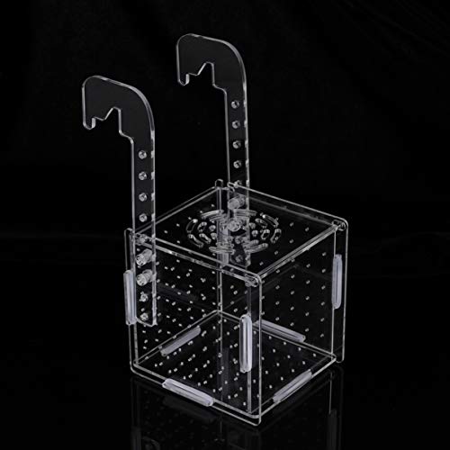 Fish Breeding Box- Box Hatchery Incubator Aquarium Fish Breeding Boxes Divider Hatching Boxes Accessory for Small Shrimp Clownfish Guppy-Small Hook Pattern