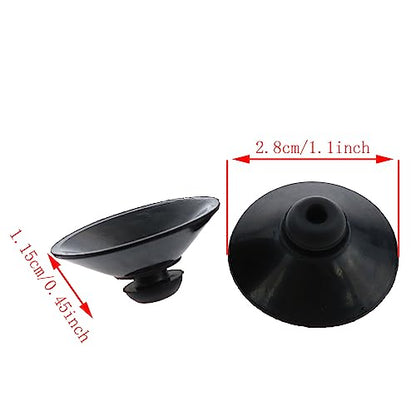 Fish Tank Suction Cup Clips Black Sucker Clips Aquarium Suction Cup Clips Fish Tank Attachments for Tank Pump, Overhead Line Tube,etc. （28mm/1.1inch）-12PCS