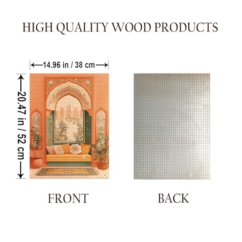 Islamic Muslim Mosque Space Islam Jigsaw Puzzle - 500 Pieces Wooden Puzzle for Adults, Wall Art Gift, Finished Size: 20 x 15 Inch - color: Islamic Muslim Mosque Space - 500 Pieces
