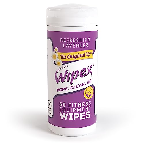 Wipex Original Gym Wipes - EWG Verified - Fitness Equipment Cleaner for Personal Workout Use, New Lint-Free Plant Based Cloth, 50 Count - Great for Yoga, Pilates, Home Gym (Pack of 12) - size: 50 Count (Pack of 12)