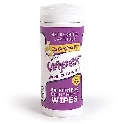 Wipex Original Gym Wipes - EWG Verified - Fitness Equipment Cleaner for Personal Workout Use, New Lint-Free Plant Based Cloth, 50 Count - Great for Yoga, Pilates, Home Gym (Pack of 12) - size: 50 Count (Pack of 12)