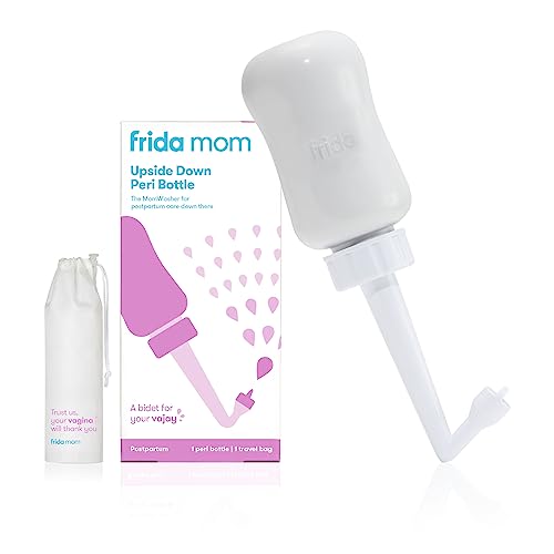 Frida Mom Upside Down Peri Bottle Sprayer for Postpartum Care w/ Bag, Gray - color: Gray