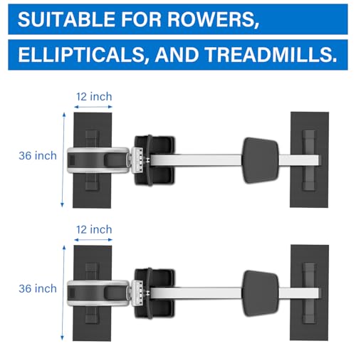 2PCS Fitness Equipment Mats and Floor Protector, Non-Slip Mat Rowing, Rowing Machine Bike Mat for Carpet & Hardwood Floors, Exercise Bike Mats (Two Pieces:36 * 12 inch) - size: 2pcs: 36 * 12 inch