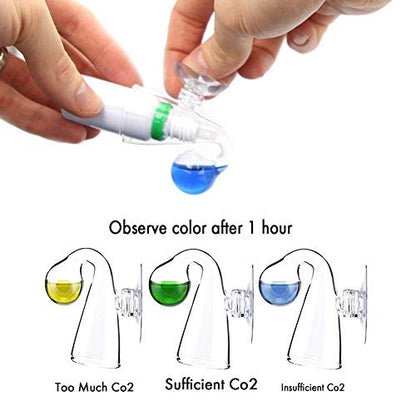FZONE Aquatic CO2 Glass Drop Checker PH Momitor for Aquarium Plant Fish Tank Test CO2 Kit