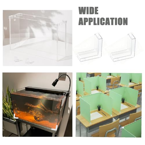 24 Pcs L Shape Glass Connector Rimless Clip Holder 90 Degree Glass Clamps for Fixed Glass, Fish Tanks, Display Cabinets