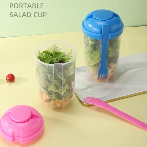 Portable Salad Cup - color: Blue