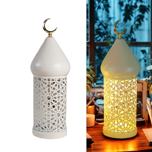 Moroccan Lantern Decorative Indoor, Moroccan Lantern Lamp for Table or Hanging, Ramadan Decorations, Indoor Home Decor, Outdoor Patio or Porch - color: Medium
