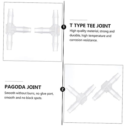 OSALADI 3 Way Hose Connector 1.06X0.62X0.23In Plastic Tee Barb Fittings for Aquarium Air Pump Accessories Water Tube Repair and Extension