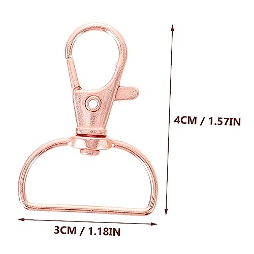 Veemoon 70PCS D Swivel Clasp Keychain Set for DIY Jewelry Making Heavy Duty Lobster Snap Clips for Bags and Lanyards for Organizing Keys and Accessories