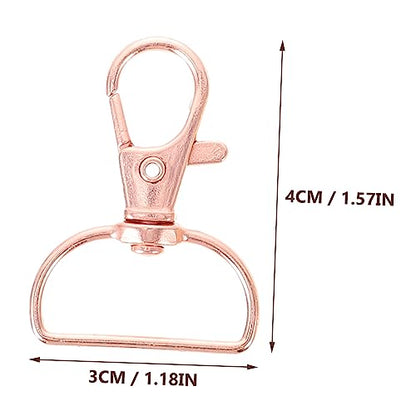 Veemoon 70PCS D Swivel Clasp Keychain Set for DIY Jewelry Making Heavy Duty Lobster Snap Clips for Bags and Lanyards for Organizing Keys and Accessories
