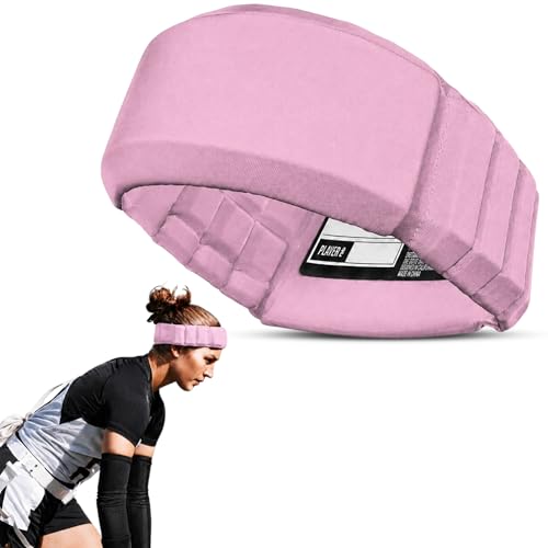 Gamebreaker Aura Protective Headband - Lightweight Soccer & Flag Football Headgear with Quick-Wick Moisture Control & Impact Protection - Unisex Youth & Adult - color: Pink, size: Medium-Large