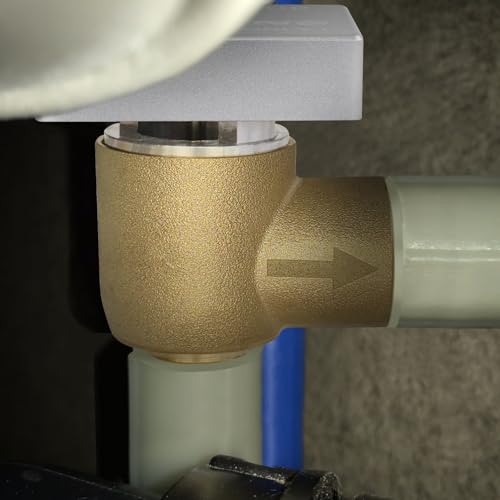 RV Vacuum Breaker Check Valve,Brass Camper RV Black Tank Flush Check Valve | Replace Leak RV Vacuum Breaker on Black Tank System,Reduce Noise&Wet Floor,Prevent Backflow,Improve Freshwater 571-VAC-CHK-A - color: Brass