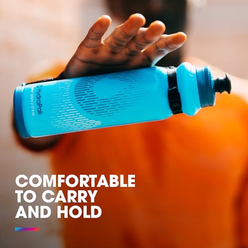 HydraPak Tempo Pro 525ml - Handheld Running Squeeze Bottle for Training and Race Day Hydration with Removable Strap (525ml/17oz) - Black - color: Black, style: 525ml