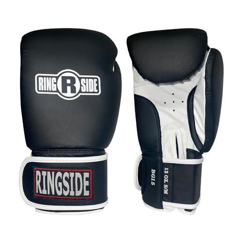 Ringside Striker Boxing Training Sparring Gloves - color: Black/White, size: Large-X-Large