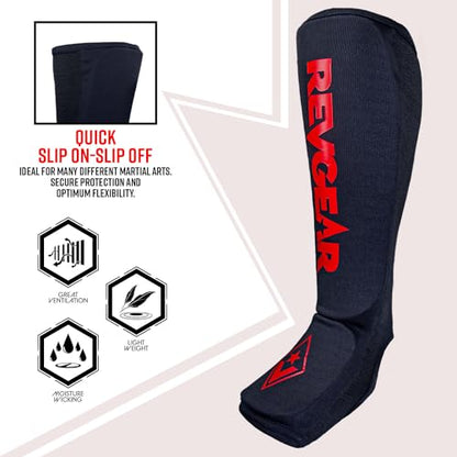 Revgear Neoprene High-Performance Gel Pro Hand Wraps Dominator Muay Thai Shin Guard