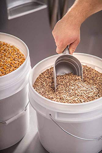 White 5-Gallon Bucket with Lid | Made in USA | Food Grade | Heavy-Duty Extra Durable Plastic Bucket | Multi-Use Food Grade Buckets with Lids | Easy Stack and Store | BPA Free | 5 Pack | Airtight Gasketed Tear Strip Lid, Heavy-Duty 90 Mil HDPE Plastic Pail