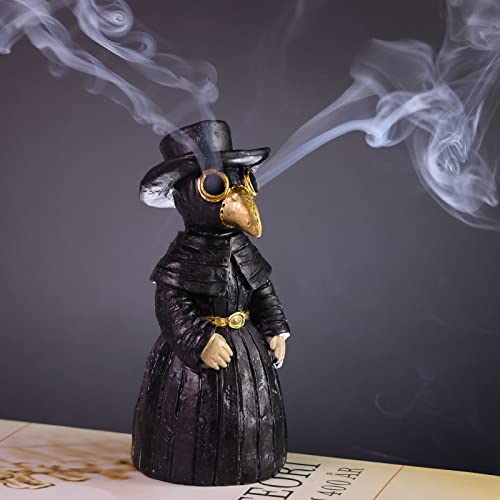 Plague Doctor Incense Holder, Plague Doctor Cone Burner Eyes Will Smoke - color: Standard Doctor