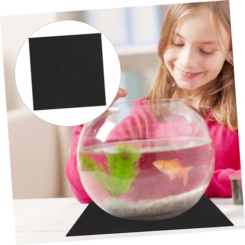 Garneck 5pcs Fish Tank Insulation Pad Thickened Non-Skid Cushion for Aquariums Shockproof Black Mat for Heat Preservation and Absorption