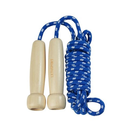 8.8 Feet Jump Rope for Women Men Kids Wooden Handle Jumping Ropes - color: Deep Blue