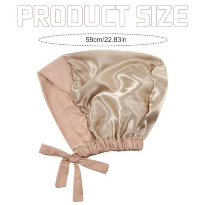 4 Pcs Satin Lined Muslim Inner Hijab Cap for Women Cross Tie Back Hijab Undercap Inner Underscarf Turban Hat - color: Cross Purple Light Grey Flesh Pink Beige