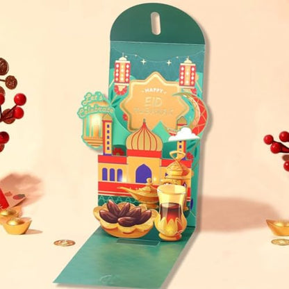 3 Pcs 3D Eid Mubarak Money Envelopes Ramadan Money Envelopes Muslim Eid Mubarak Gifts Ramadan Gifts Money Wallets for Cash