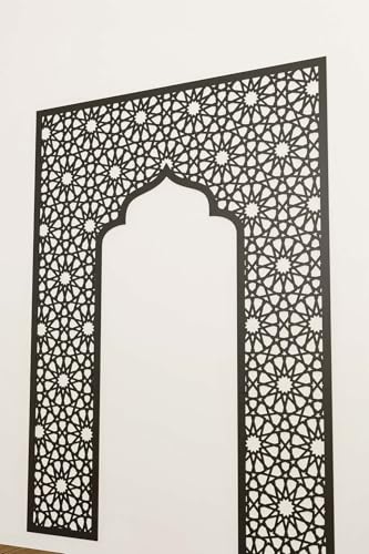 SODEF Wooden Mihrab Wall Decor for Prayer Room - Islamic Wall Art for Home Office Mosque - Turkish Wood Art 88x120 cm - Модел 8