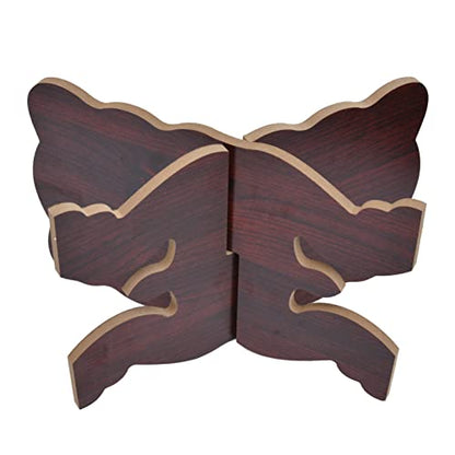 Garosa Boxwood Folding Quran Book Stand Holder and Bible Display Holder, Wooden Desktop Book Stand Rack for Reading Holy Books, Perfect for Muslim Teachers and Children