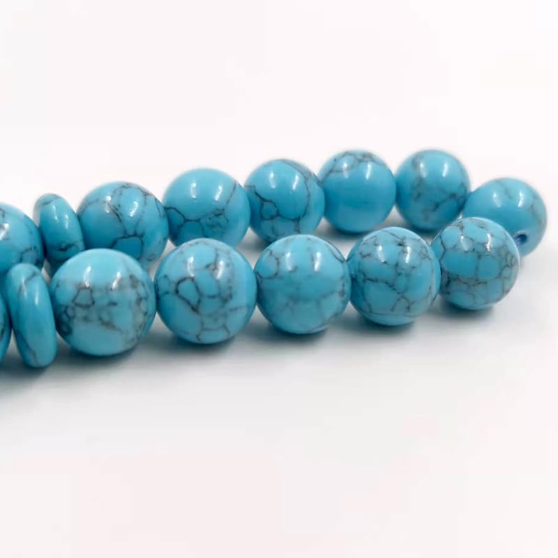 ALBASHAN Tasbih Natural Turquoise Muslim prayer bead men Eid Gift Islamic Misbaha Rosary Beads Bracelet (10mm x 45 beads) - size: 10mm x 45 beads