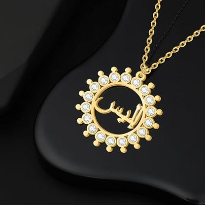 LUSSO Customized 14K Gold Filled Name Plate Necklaces For Women And Men - Customized Necklace Arabic Nameplate Pendant Ethnic, Personalized Name Necklace - color: 2 - Gold Name Necklace