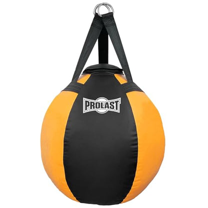 Wrecking Ball Heavy Punching Bag for Adults, Hook and Uppercut, Body Snatcher, Boxing, MMA, Muay Thai, 65 lbs, Classic - color: Yellow / Black, style: Filled