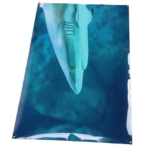 Aquarium Background Paper PVC Self Adhesive 3D Fish Tank Poster, Fade Underwater Scene Sticker with Clear Adhesive Backing for Glass Aquariums and Aquascapes (122 * 50CM) - size: 122*50CM