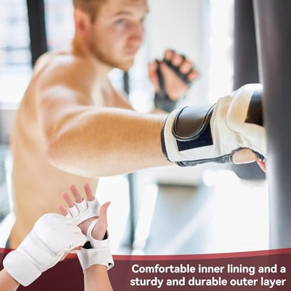 MMA Sparring Gloves for Men Women, Open Palm Training Boxing Gloves for Grappling, Kickboxing, Muay Thai, Punch Bag, Taekwondo, Martial Art, Fighting, Karate Mitts
