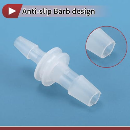 Plastic Hose Barb Fitting 3/16" x 1/4" OD Barb Straight Through Pipe Connector Clear 5 Pcs - size: 3/16"-1/4"