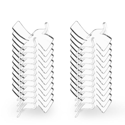 Bonsicoky 24 Pcs Acrylic Easel Display Stands, Small Size | Versatile Acrylic Holders, For Crystal Geodes, Rocks, Minerals, Treasured Collectibles