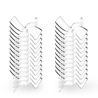 Bonsicoky 24 Pcs Acrylic Easel Display Stands, Small Size | Versatile Acrylic Holders, For Crystal Geodes, Rocks, Minerals, Treasured Collectibles
