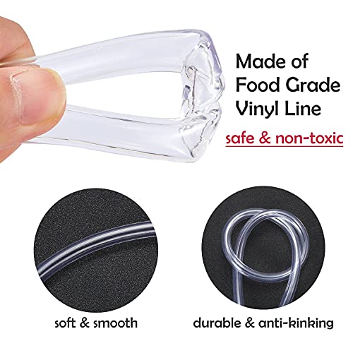 Kegerator Kit,5 Feet-Clear Vinyl Tubing Hose Stainless Steel Barb Fitting | LitKiwi Draft Beer Line with Connectors,5/16"ID 7/16"for Beer Tap Tower Keg Homebrewing - size: 5 Feet Tube & Fitting