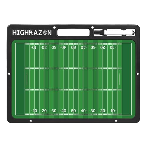 Football Dry Erase Board for Coaches 16.5×12.5, Double Sided Handheld Foldable Tactics Clipboard with Dry Erase Marker and Eraser, Portable Football Coaching Board Perfect Coach Gifts