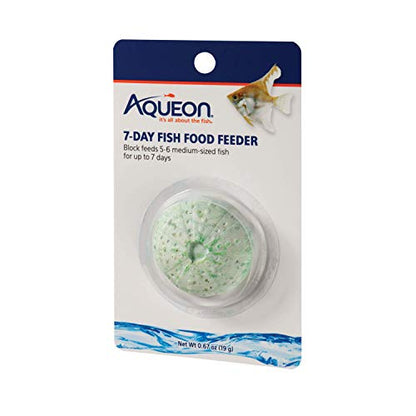 Aqueon Vacation Fish Feeder, Fish Food, 3 Day - 4 Pack | Vacation fish food, slowly dissolves to release pellets; one block feeds 5-6 medium-sized fish for up to 3 days - size: 0.67 Ounce (Pack of 1)