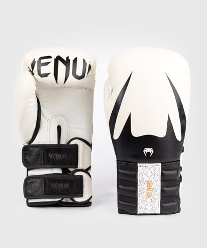 Venum Reverso Boxing Gloves - color: Snow White/Black, size: 14oz