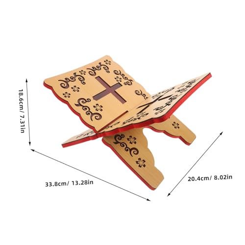 KICHOUSE Delicate Quran Stand Sturdy Multi-use Book Holder for Reading for Muslim Celebrations and Daily Use Ergonomic Design for Comfort