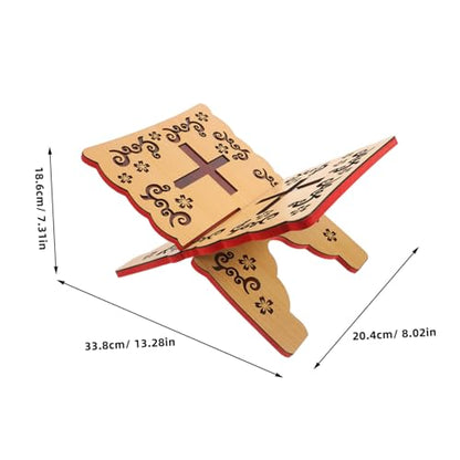 KICHOUSE Delicate Quran Stand Sturdy Multi-use Book Holder for Reading for Muslim Celebrations and Daily Use Ergonomic Design for Comfort