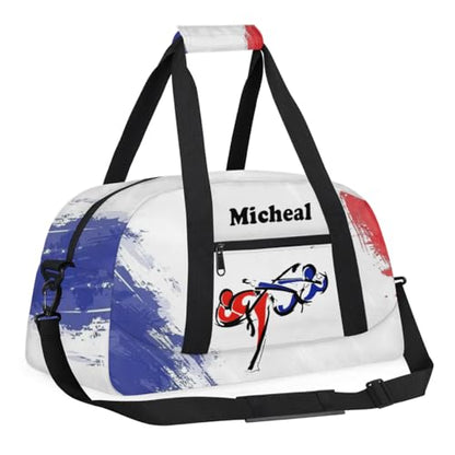 Personalized Martial Art Bag Duffel Bag for Girls, Custom Taekwondo Karate Bag Overnight Bags for Travel Weekender Practice Battle(1) - color: Option 9