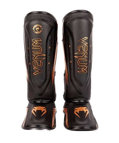 Venum Venum Elite Evo Shin Guards - color: Black/Bronze, size: X-Large