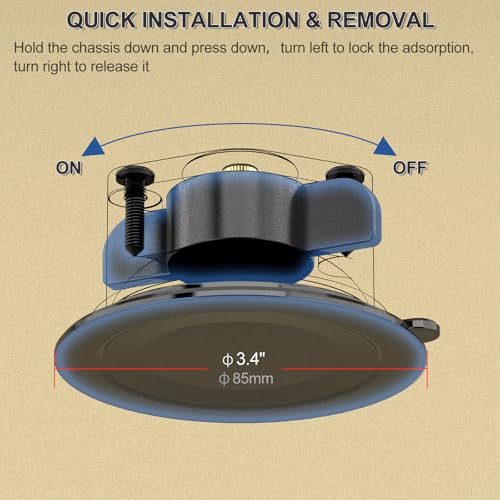 MINIFOCUS Suction Cup Base with 1/4" Female Threaded for Hook, Camera or Phone Mount, Magic Arm, Heavy Duty Suction Cup for Windshields, Smooth Walls, Mirrors, and Other Glossy Surfaces - style: S1016
