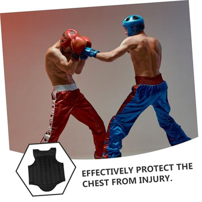 Happyyami Chest Guard for Boxing and Taekwondo Portable Sponge Chest Protector Full-Body for Training and Competition Lightweight and Breathable Design for Adults