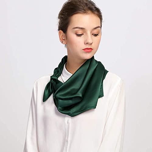 Glamorstar Satin Neck Scarf 6 Packs Square Handkerchief for Women - color: 6 Packs - Black,red,white,purple,green,wine Red