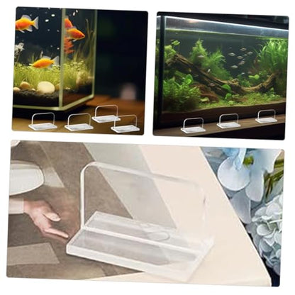 Garneck 6pcs Acrylic Fish Tank Lid Handles Easy to Install Heavy-Duty Support for Aquarium Covers Grip Design for Safe Use Replacement for Fish Tank Lids