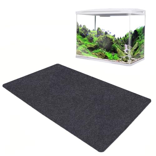 Aquarium Leveling Mat，Under Fish Tank Mat——Soft Absorbent Material，Anti-Slip and Waterproof Backing，Cushion the Friction Between the Fish Tank and the Table，Washable (24 x 48 Inch) - size: 24 x 48 Inch