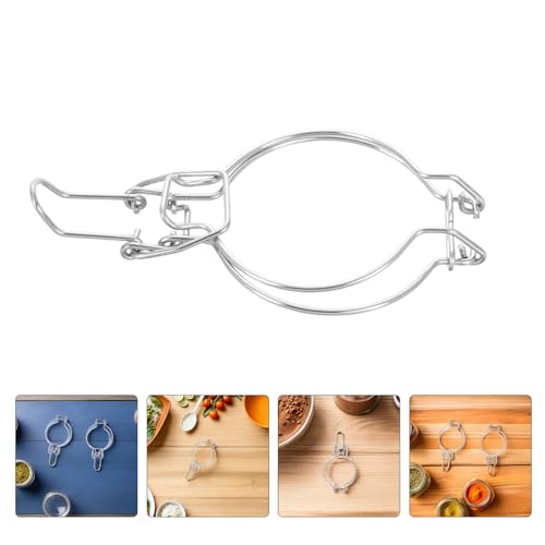 COLLBATH 6pcs Wire Clamps for Mason Jars Airtight Lid Glass Jar Holders and Easy to Use Kitchen Storage Accessories for Canning and Preserving