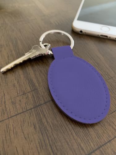LaserGram Oval Keychain, Allah 1, Personalized Engraving Included (Dark Purple) - color: Dark Purple